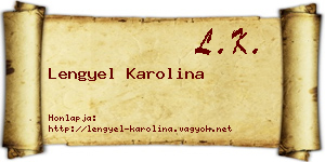 Lengyel Karolina névjegykártya